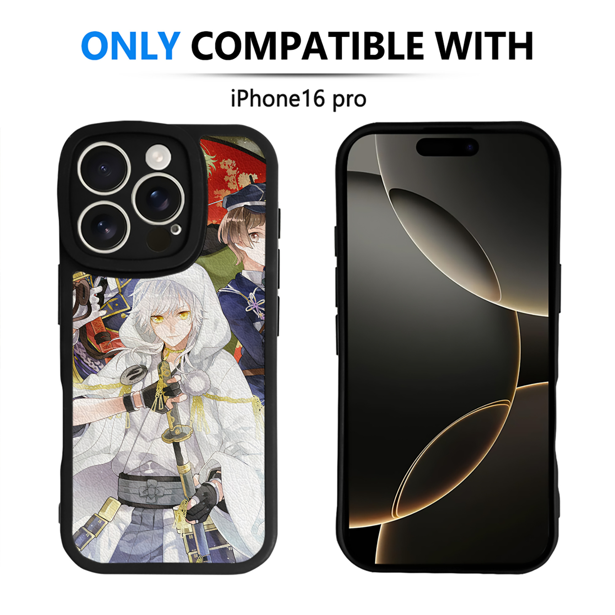 （画像用） 刀剣乱舞 Touken Ranbu 【iPhone 16シリーズ対応】シリコンスマホケース（レザー調） 材質：シリコン
